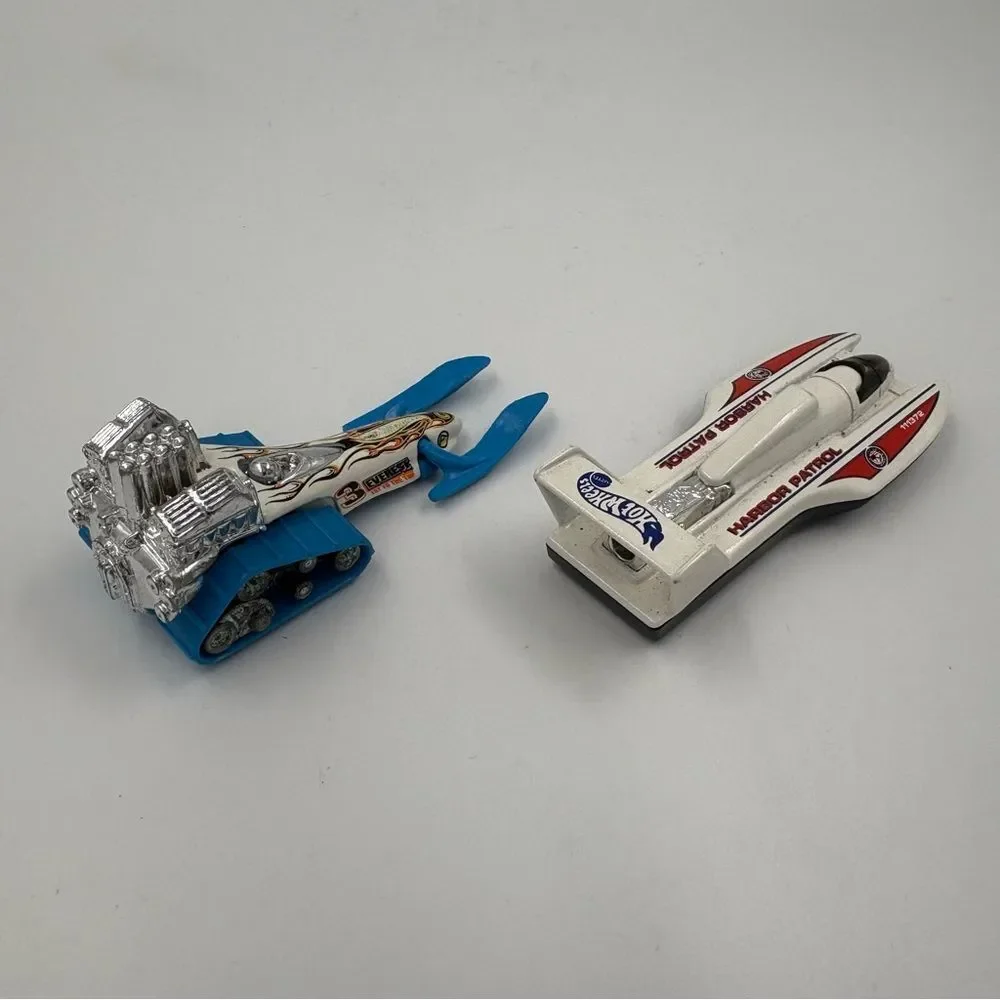 Vintage Hot Wheels Big Chill Snowmobile‎ and Hydroplane Diecast Bundle Lot